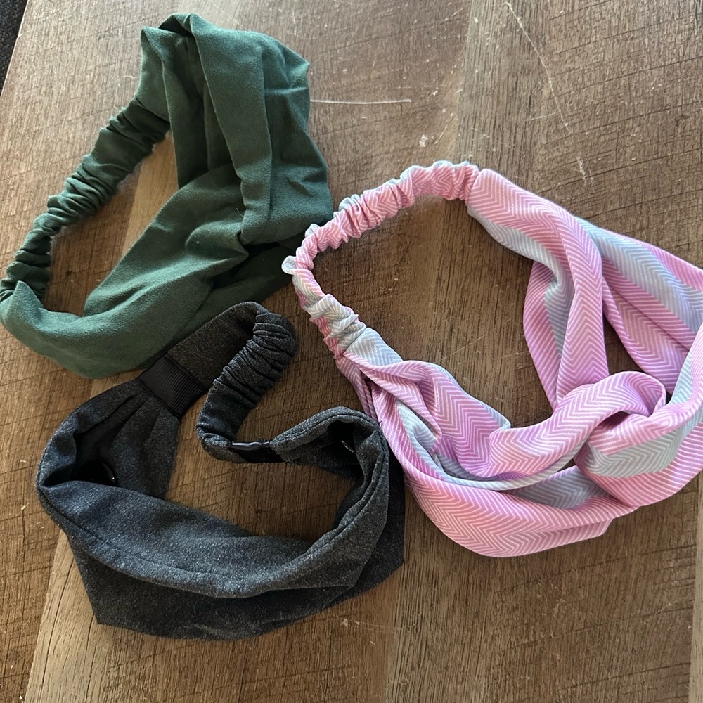 Women’s Headband Set - Green, Pink, and Gray